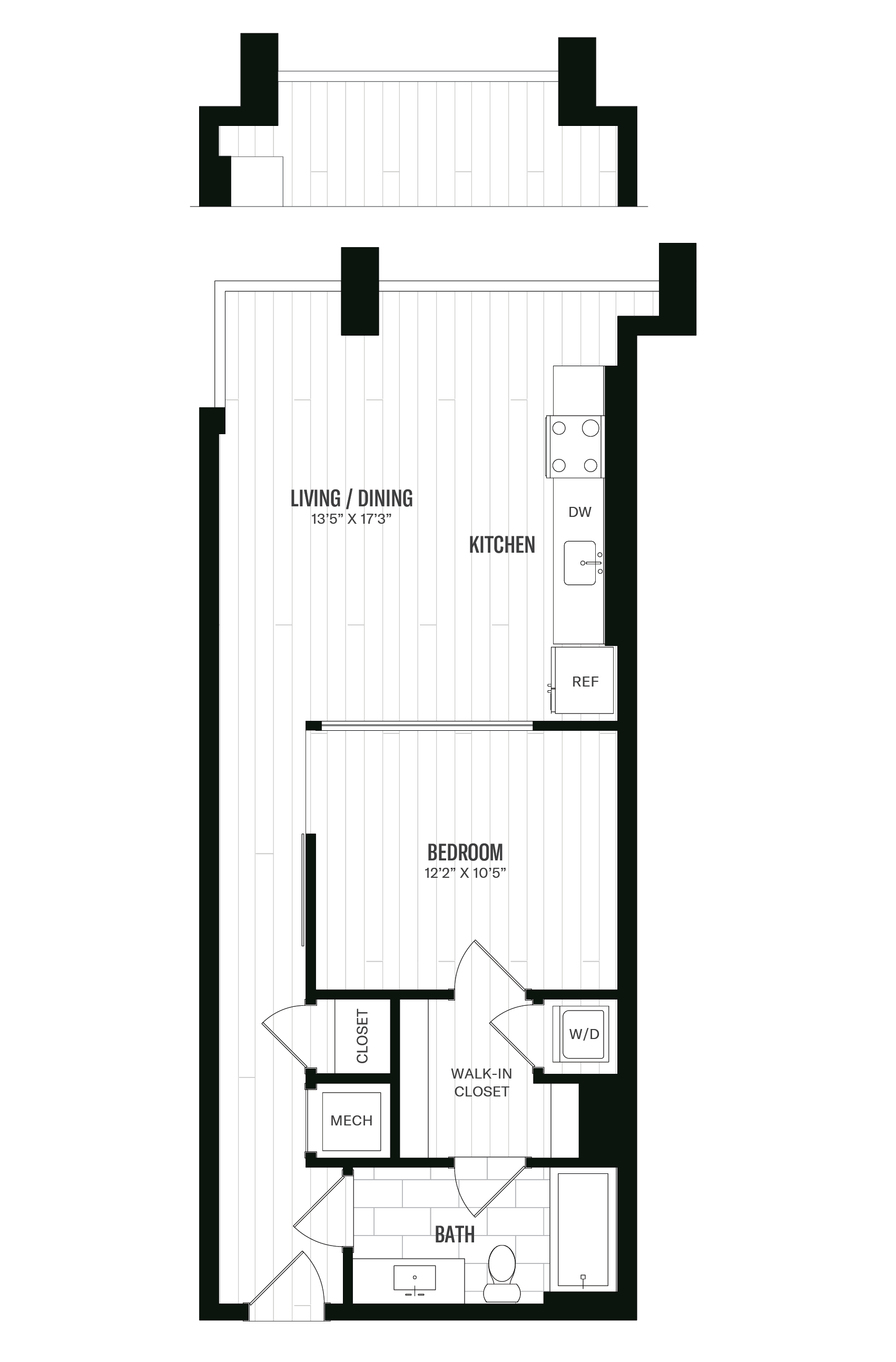 Floorplan image of unit 440